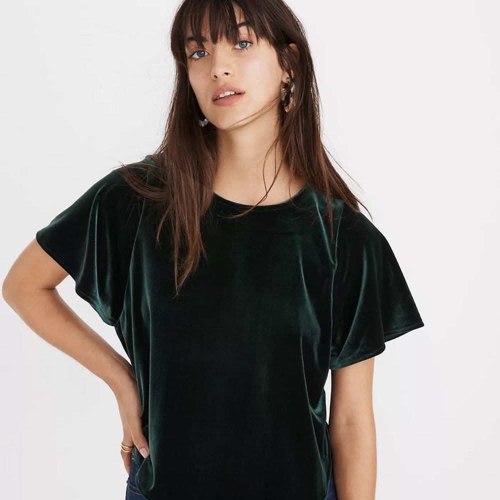 Madewell plus size velvet shirt
